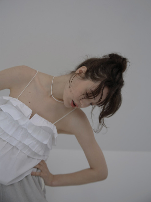 Ruffle Bustier_White