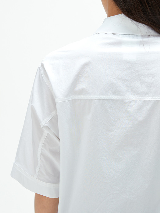 OVERSIZED SHORT-SLEEVE JACKET WHITE