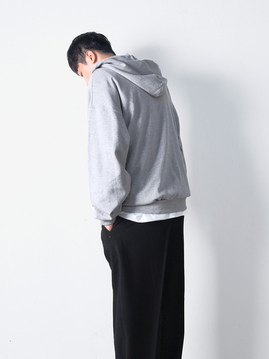 pnv007_panove standard over fit hoodie zip-up (gray)