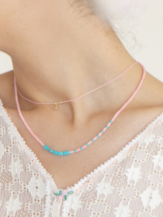 soft pink necklace