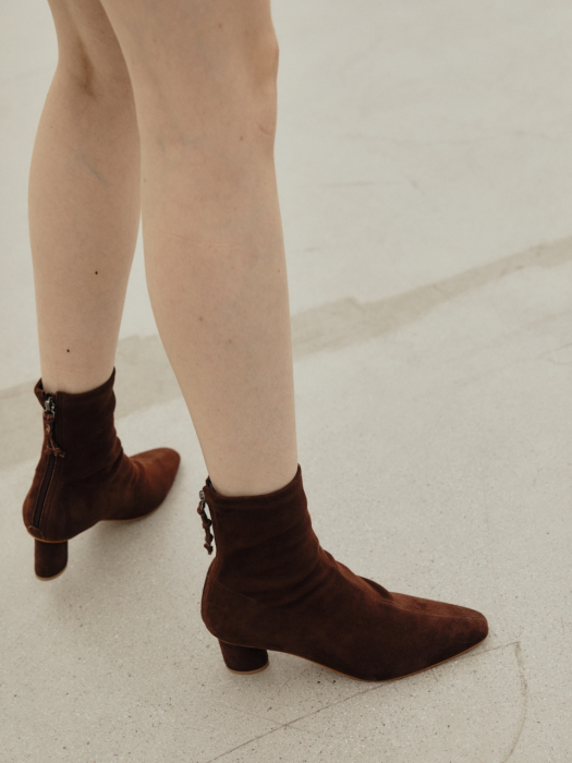 TIA Stretch Ankle Boots CHOCOLATE (JYSO1D902W3)