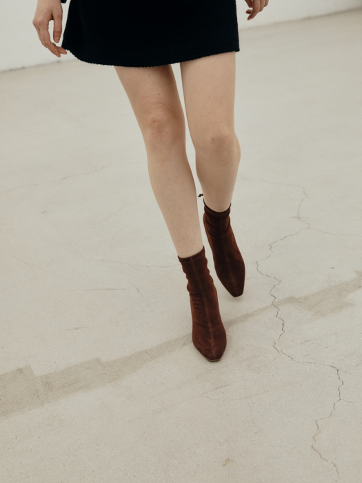 TIA Stretch Ankle Boots CHOCOLATE (JYSO1D902W3)