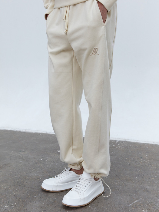 TOF ELASTRING HEM SWEAT PANTS IVORY