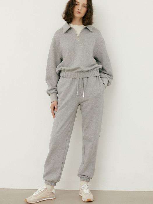 cotton jogger pants (grey)