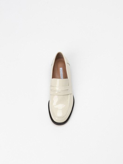 Sriyan Loafers in Ivory Patent
