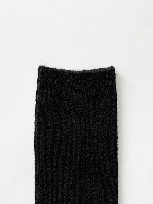 ribbed wool socks - black