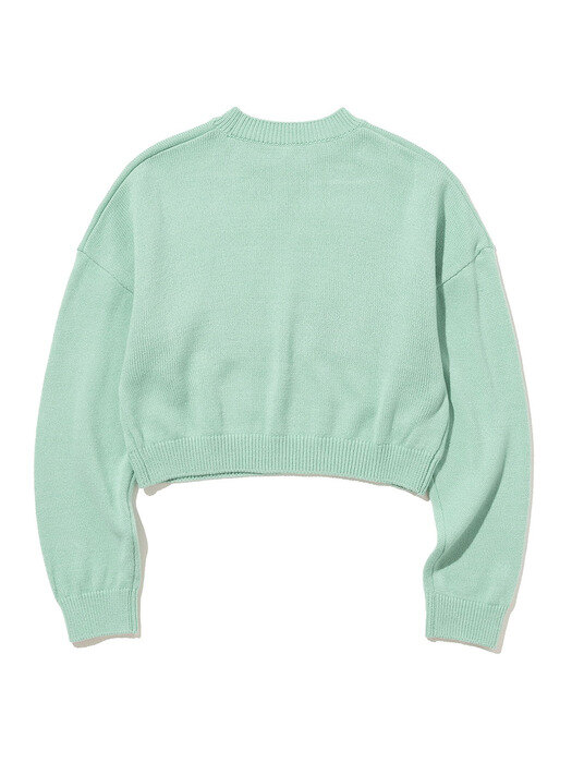 Flower Balloon-fit Pullover [GREEN]