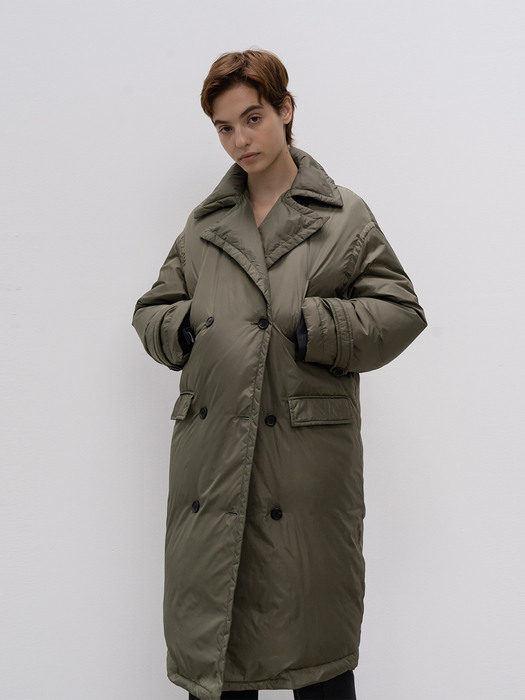 Goose Down Double-Breasted Coat (JUJC212-60)