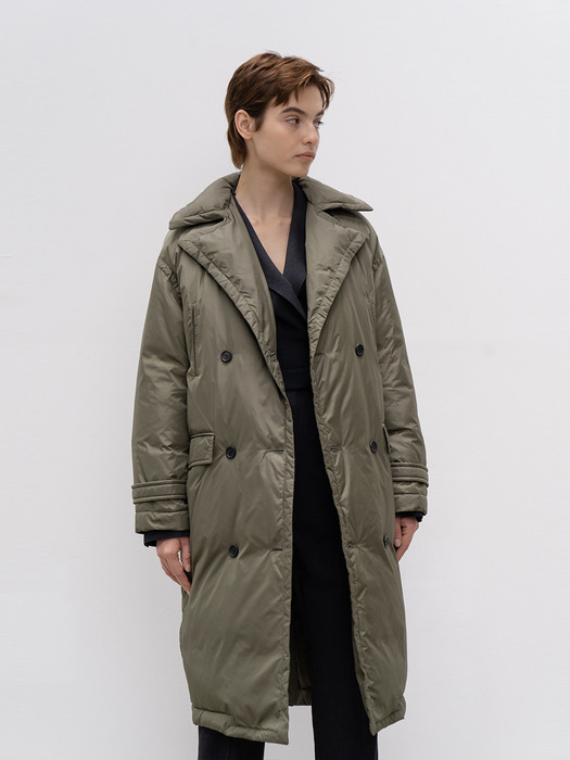 Goose Down Double-Breasted Coat (JUJC212-60)