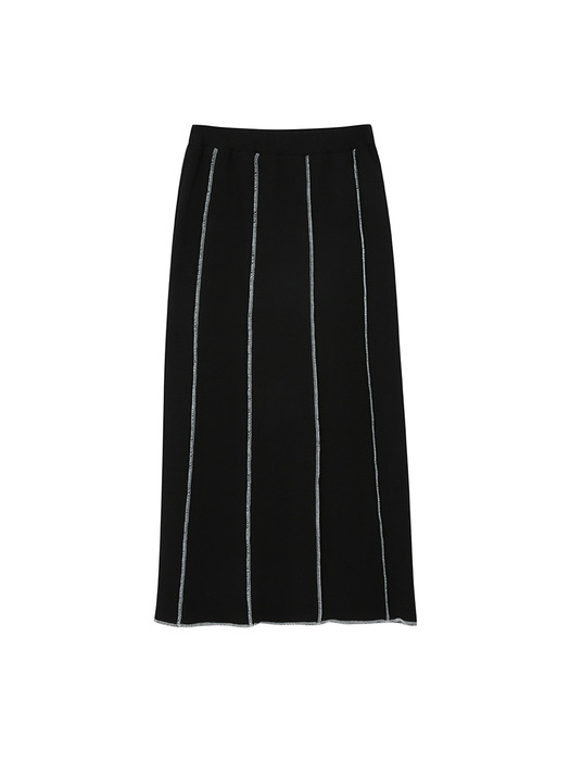 ribbed banding skirt (black)