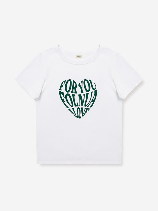 FOLNUA HEART T-SHIRT IN GREEN