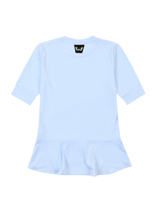 화이트볼 골프웨어 여성 원포인트 프릴 티셔츠 (BLUE)