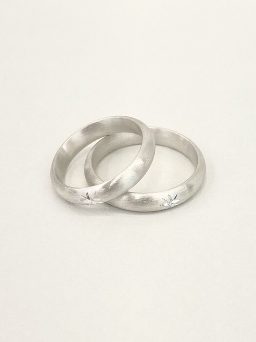 silver star ring(4mm)
