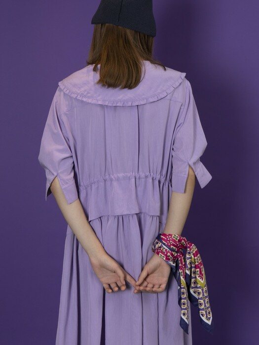 빅칼라 백플랩 드레스 (Purple)