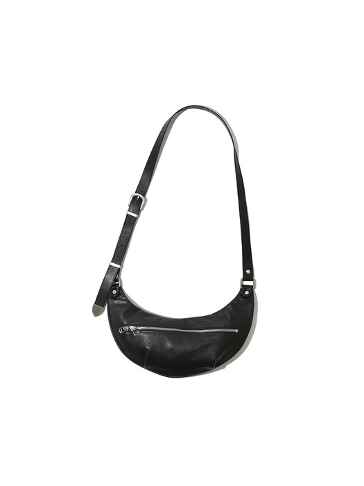 leather strap bag black