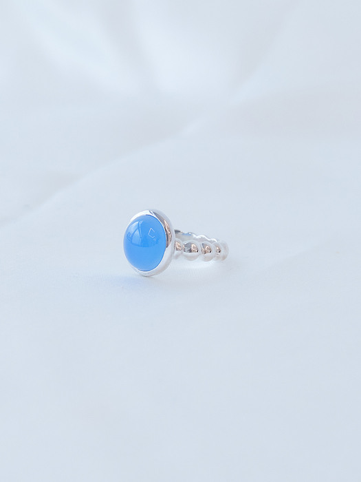 bubble blue quartz ring