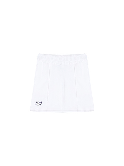 Logo Embroidery Pintuck Terry Banding Short pants Off white
