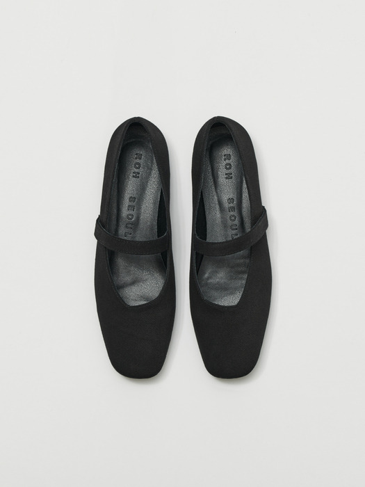 Rowie Mary jane shoes Fabric Black