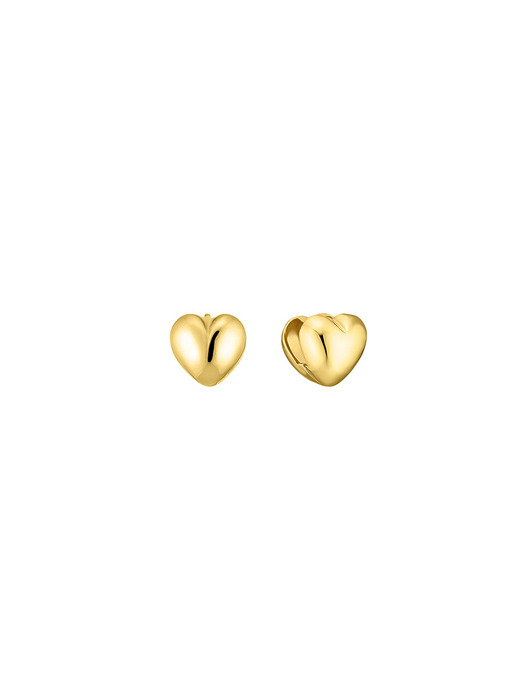 [925 silver] Deux.silver.27 / plump heart earring (2 color)