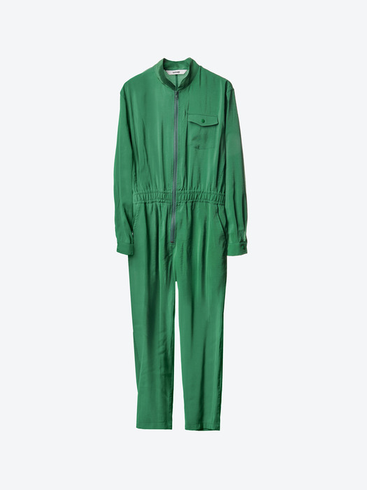 Zip-Front Tencel Jumpsuit[Green(WOMAN)]_UTP-SJ03 