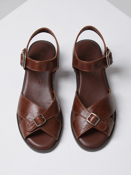 Belted sandal(Vintage wood)