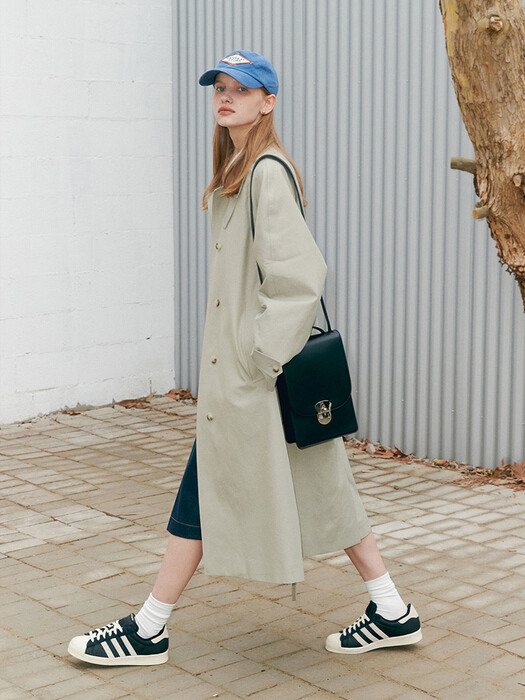 RAGLAN SLEEVE TRENCH COAT (ash forest)