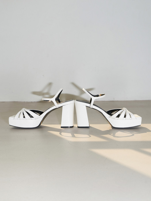 Jude Flatform Sandals Leather Ivory