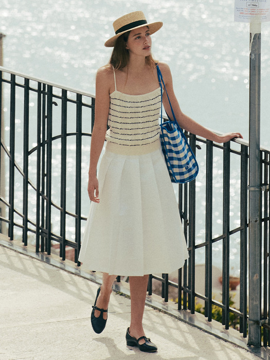 MINORI Pleated skirt (Ivory)