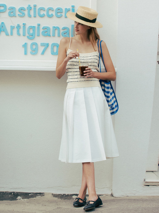 MINORI Pleated skirt (Ivory)