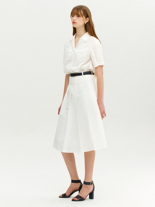 MINORI Pleated skirt (Ivory)