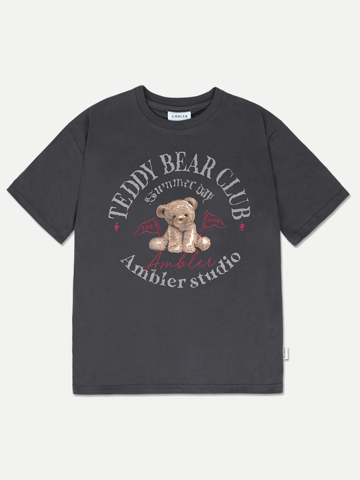 TEDDY BEAR CLUB Over fit T-Shirts AS1028 (Dark Gray)