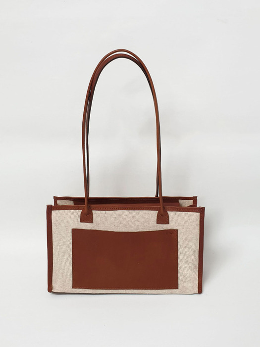 Daily Shopper Oblong (Leather&Canvas) / Brown