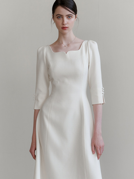 Cocktail Heart Neck Dress(4color)