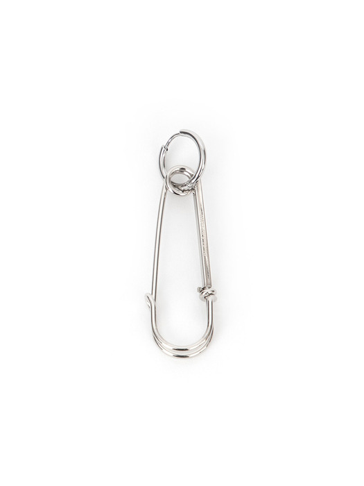 BBD Logo Safety Pin Earring (Silver)