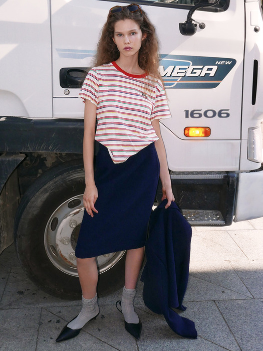 [TWEED] H-line Tweed Midi Skirt