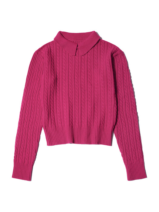 KN4232 Cheri collar knit_Pink