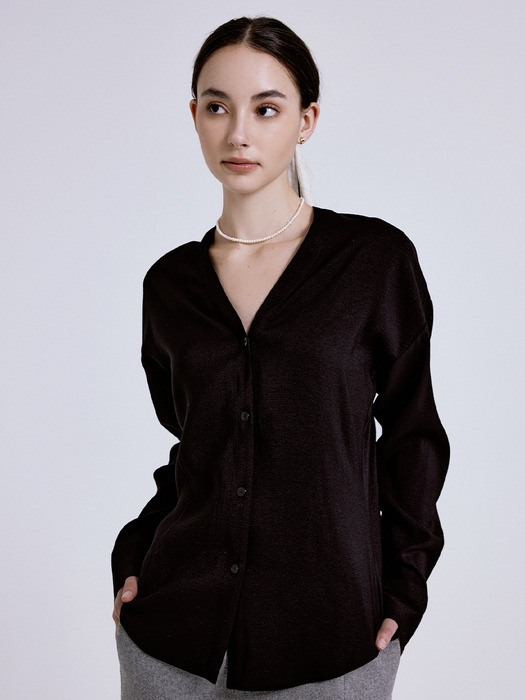 Shore v blouse (black)