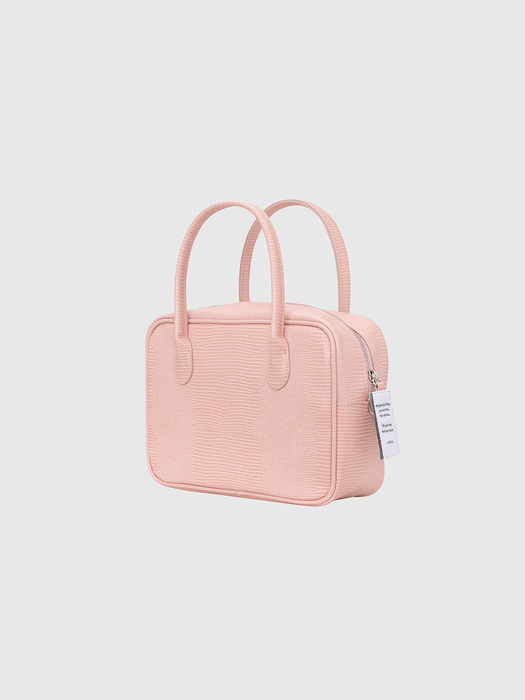 SQUARE BAG_PINK PYTHON