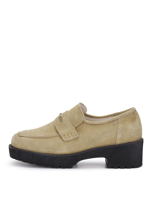 MATIN SQUARE SUEDE LOAFER IN BEIGE