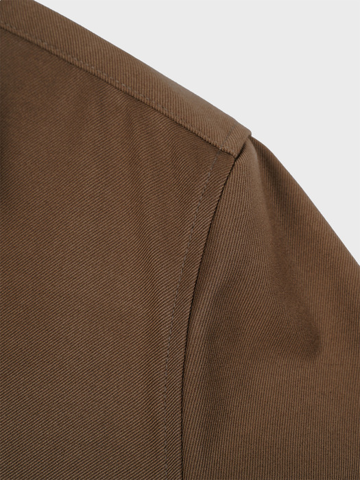 WOOL BLEND NAPPING OUTER SHIRT_BROWN