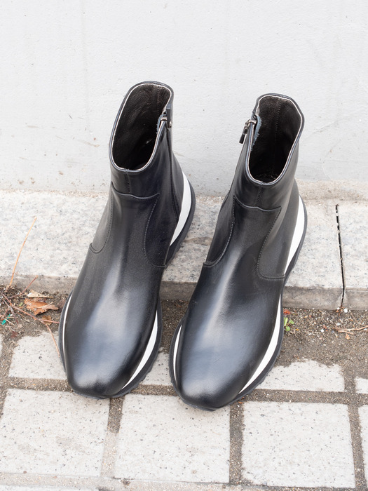 23FW patternless ankle boots