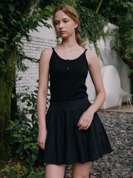 Button Slim Sleeveless - Black