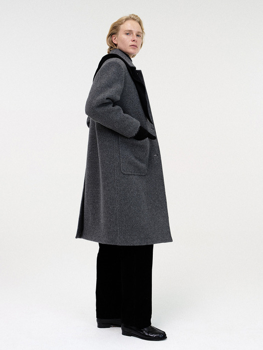 Rohmer long wool coat (Dark gray)