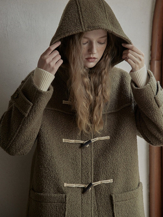 PM_Winter horn button hooded coat