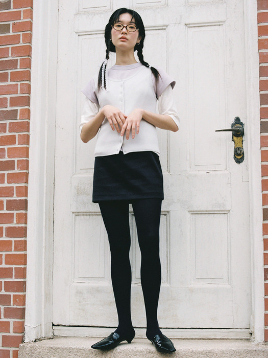 [강연재 pick] belted mini skirt_black