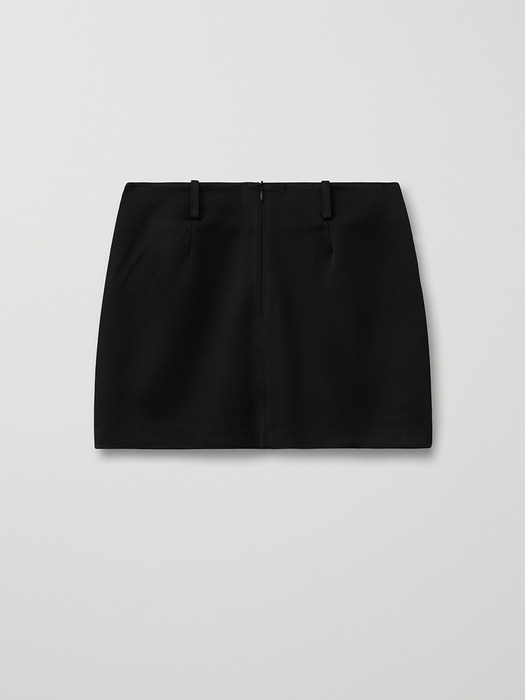 [강연재 pick] belted mini skirt_black