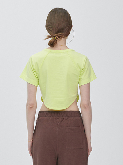 Corset lined t-shirt - Lime