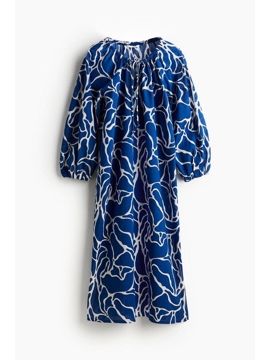 코튼 드레스 블루/패턴 1210411001