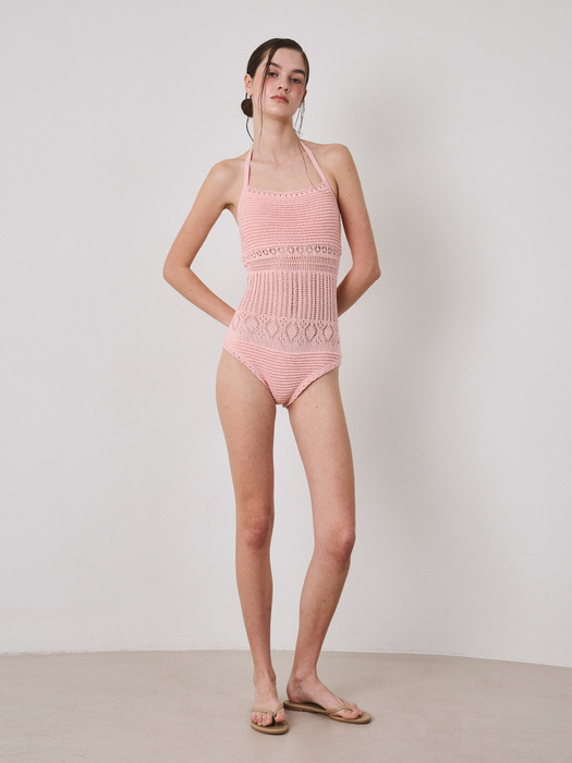 KNIT SWIMSUIT_pink