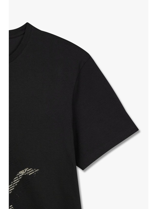 AX 남성 로고 그래픽 이지 티셔츠-블랙(A414130004)